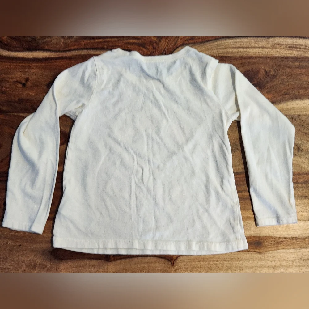 GAP Kids Cream Graphic Long Sleeve Tee
